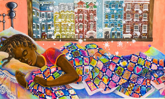A Snowy Day in Brooklyn - Fine Art Print