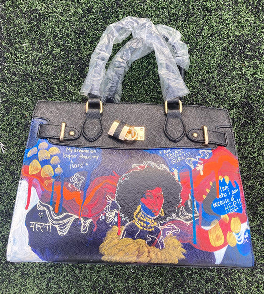 AJCS Hand-Painted Handbag